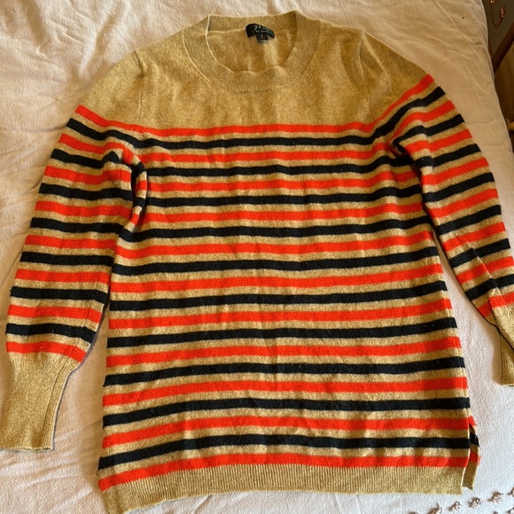 J.crew Everyday cashmere striped crewneck sweater J6427 SMALL - Picture 4 of 9
